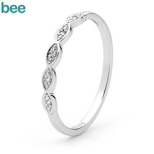 Image of 9 kt hvidguld Fingerring blank fra Bee Jewelry